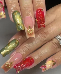 Baroque Gold Sun Press On Nails