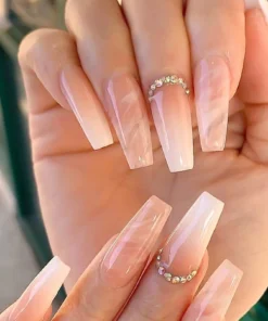 Gradient Marbled Press On Nails
