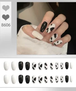 Cow Print French Press On Nails