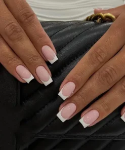 White French Square Press On Nails
