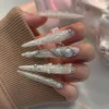 Black Butterfly Pearl Press On Nails